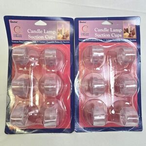 Darice Candle Lamp Suction Cups NOS, 2 Packs of 6, Vintage 2005 2445-96 New